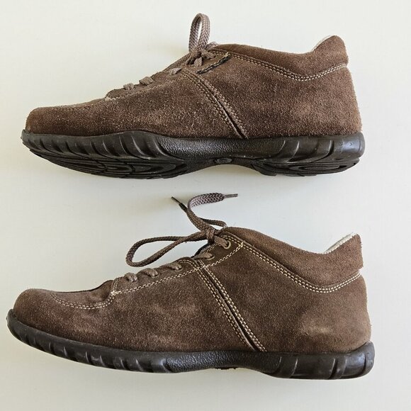 Sidewalk Mens Shoes US 8.5 Brazil 40 Brown Suede Wide Lace Up Casual NO INSOLES - Picture 9 of 16